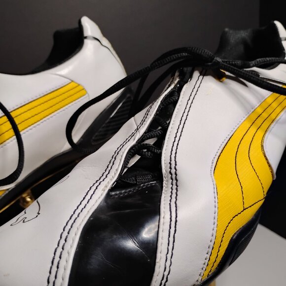 Puma Ducati Panigale 50 MG Leather Shoes Mens Size 13US White SpectraYellowBlack - Picture 5 of 13